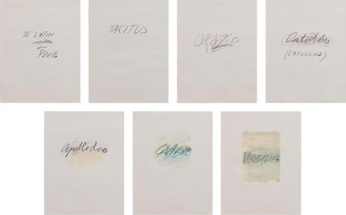 paintedout:Cy Twombly, Six Latin Writers and Poets, 1976