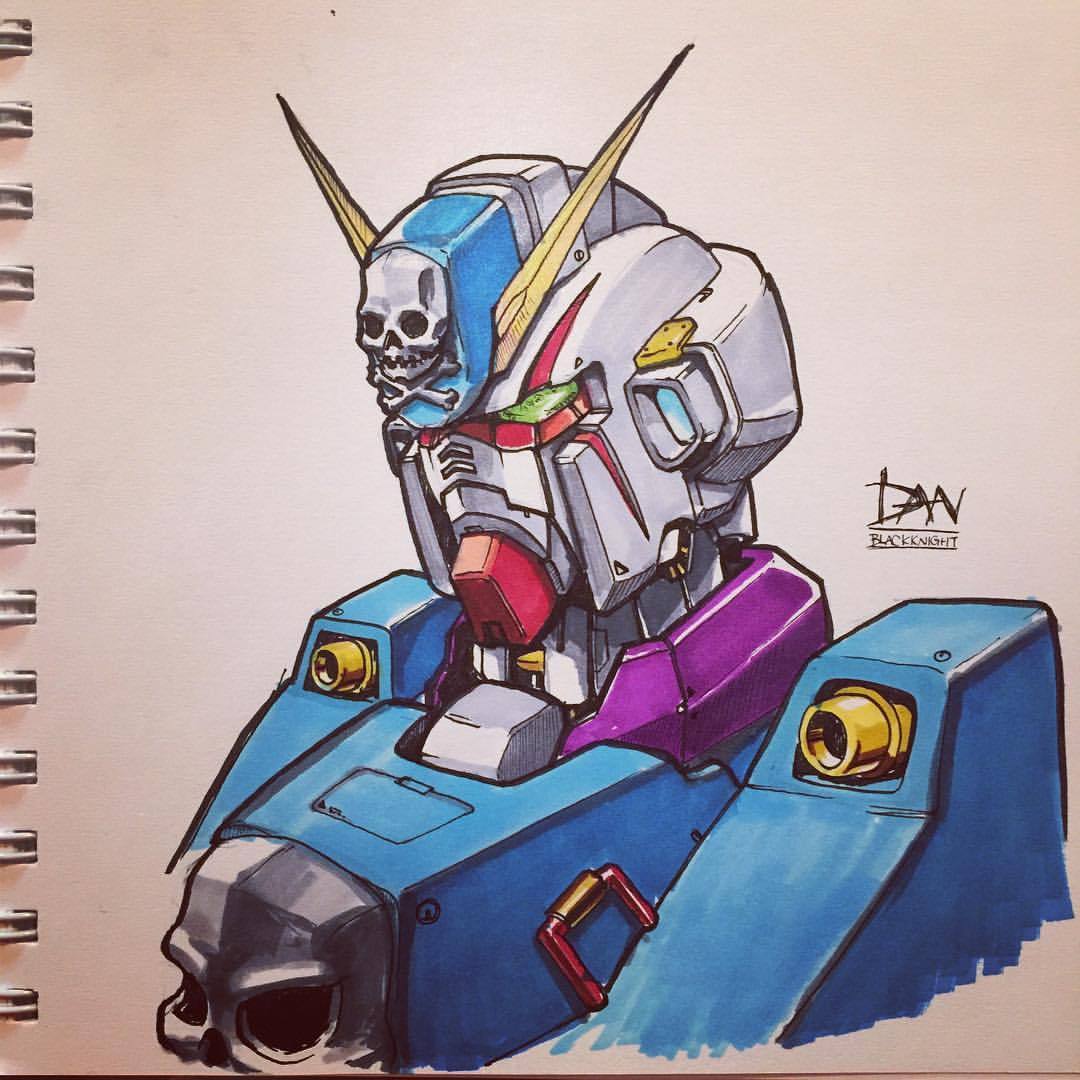 Dan's Space — Crossbones Gundam #gundam #markerart #doodle...