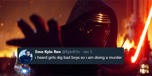 stripperskywalker:kylo ren + emo kylo ren twitter