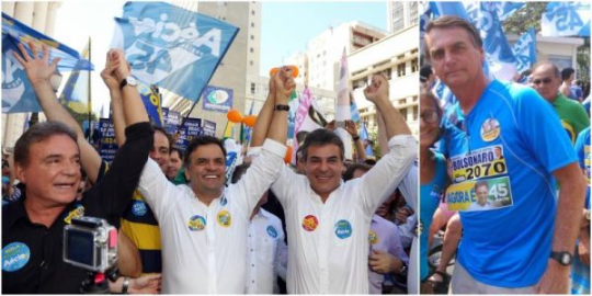 Aecio Neves e  Beto Richa declaram apoio a Bolsonaro