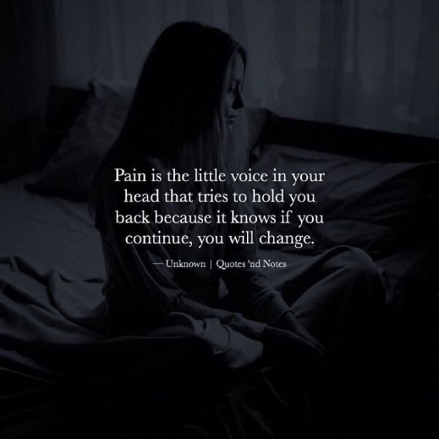 Quotes 'nd Notes - Pain is the little voice in your head that tries...