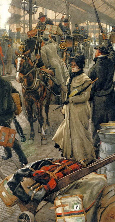 artist-tissot:The Departure Platform, Victoria Station, James...