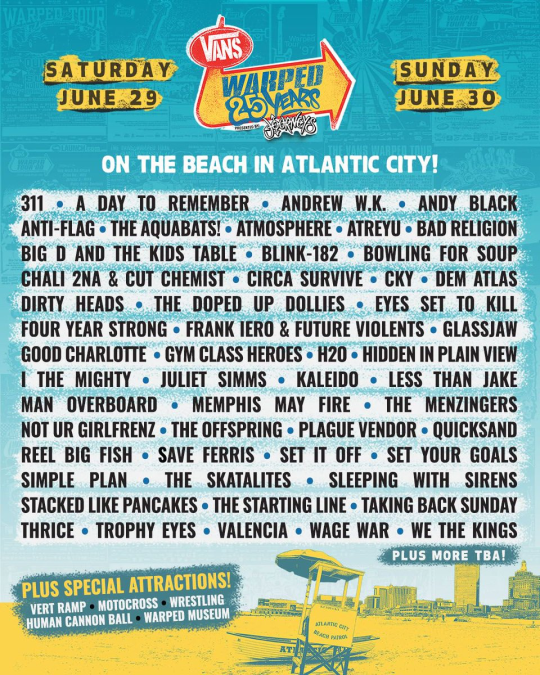 Bands At Vans Warped Tour Atlantic City 