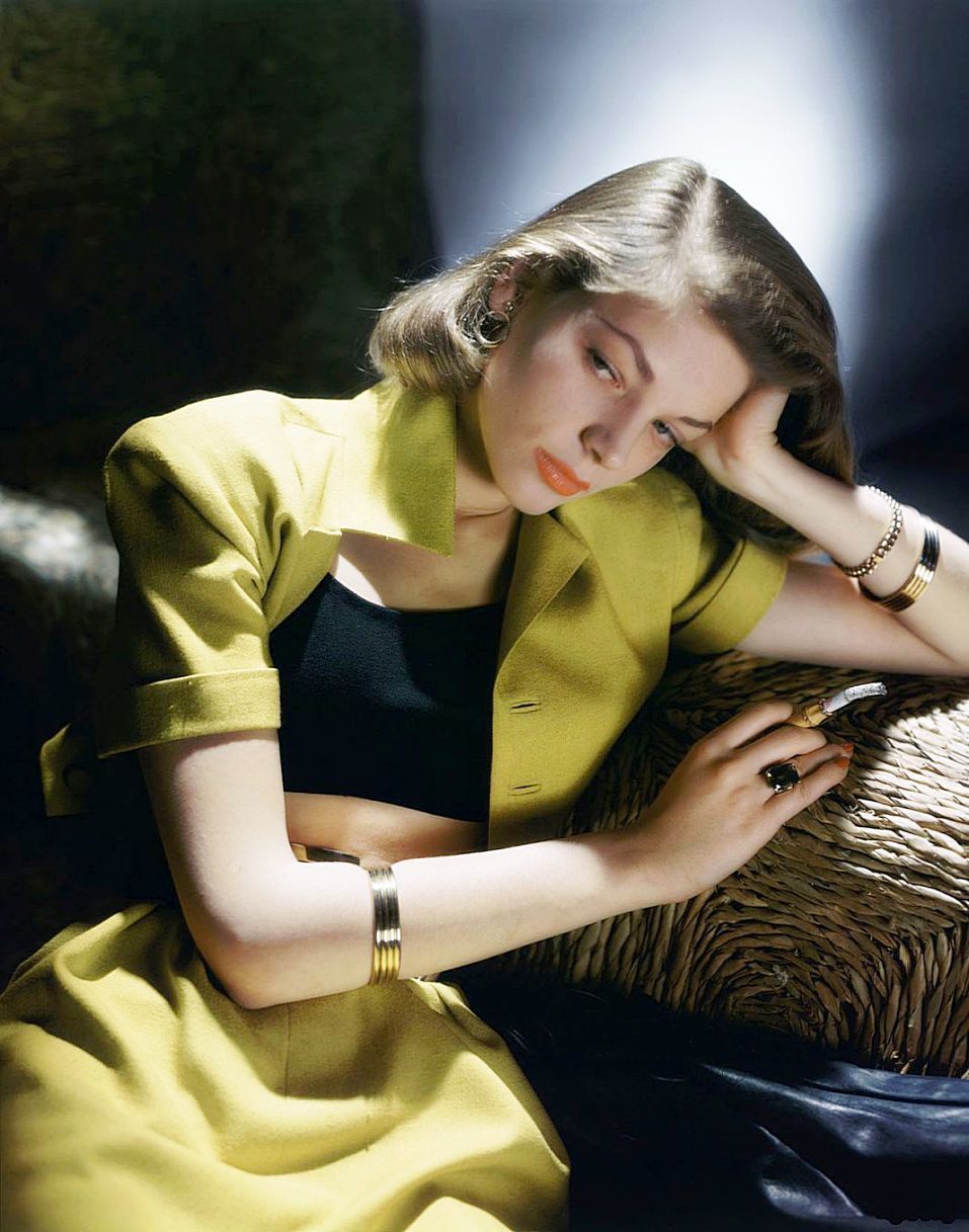 Lauren Bacall, 1945, photo by John Rawlings