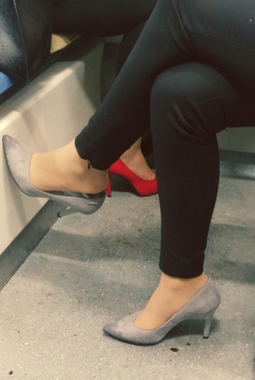 silver high heels on Tumblr