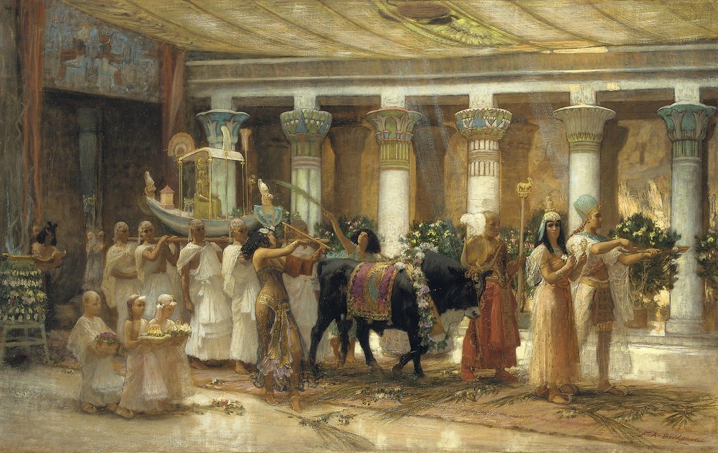 The Procession of the Sacred Bull Apis, 1879 (oil... - Egypt Museum