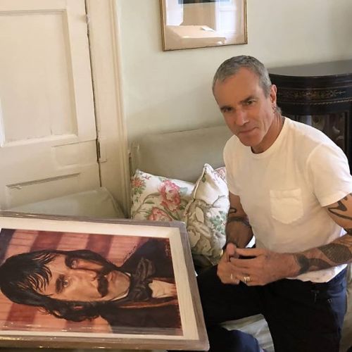 phantomthread:Daniel Day-Lewis signing Mark Baker’s painting...