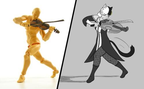 Saw these high impact violin poses a while back on Tumblr and...