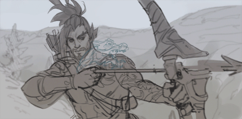 sanshodelaine:smol hanzo ani. wanted to try out some effects...