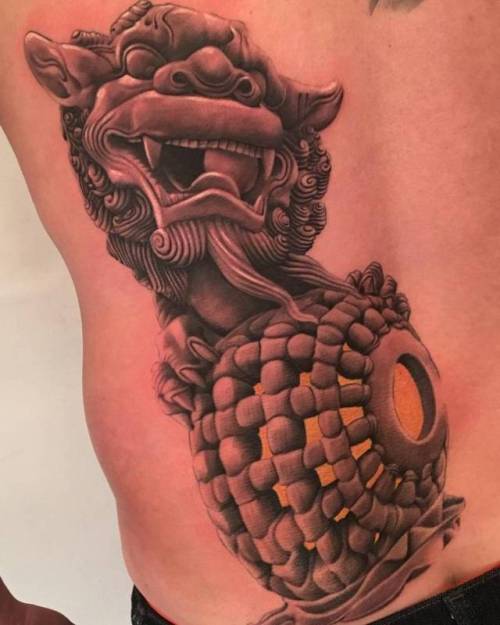By Nicklas Westin, done at Family Art Tattoo, Barcelona.... patriotic;neo japanese;big;back;nicklaswestin;facebook;chinese culture;twitter;foo dog