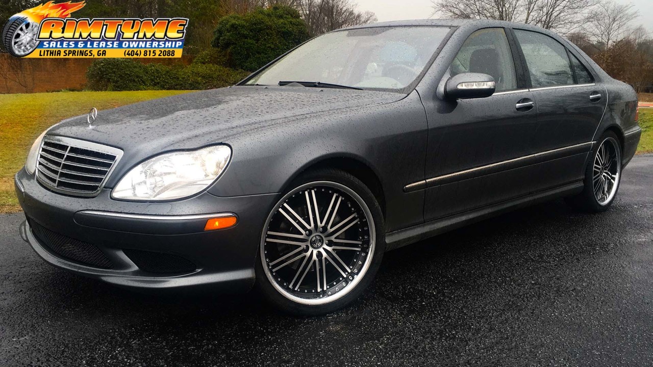 Mercedes-Benz S500 sitting on 20” 2Crave no33 Black and Machined Wheels wrapped in 235-30-20 Lexani Tires