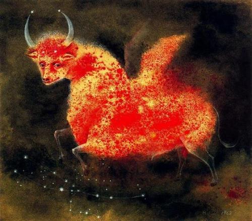 surreelust:Taurus by Remedios Varo (1962)