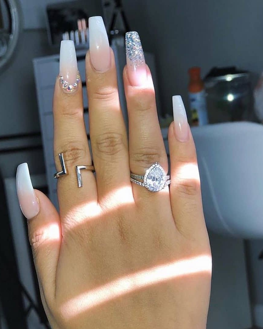 magic nails, rose gold nails, fashionshow, clothing, foto Glitter Nails 1,2,3 or 4?nailsvibez  By ? Dm for credit 