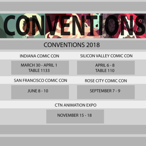 Hey all, I’m going to be attending a few conventions this year...