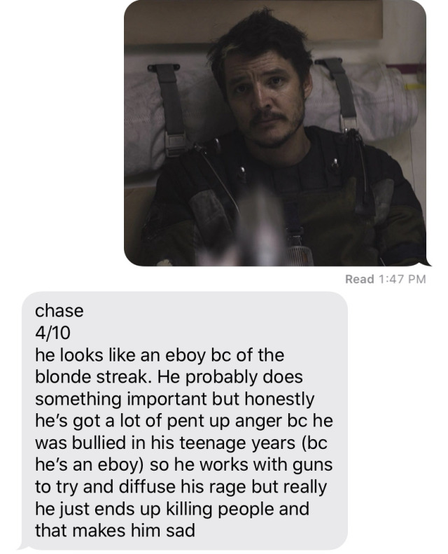 Pedro Pascal Characters On Tumblr