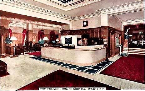 1930s Art Deco Lobby and Lounge of Hotel Bristol, New York City