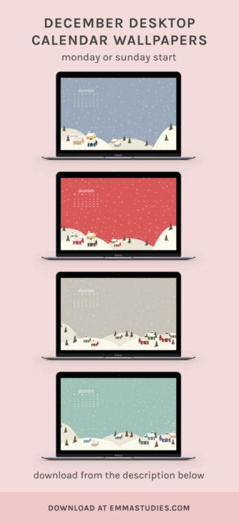 emmastudies:December Christmas Town WallpapersHere are four...