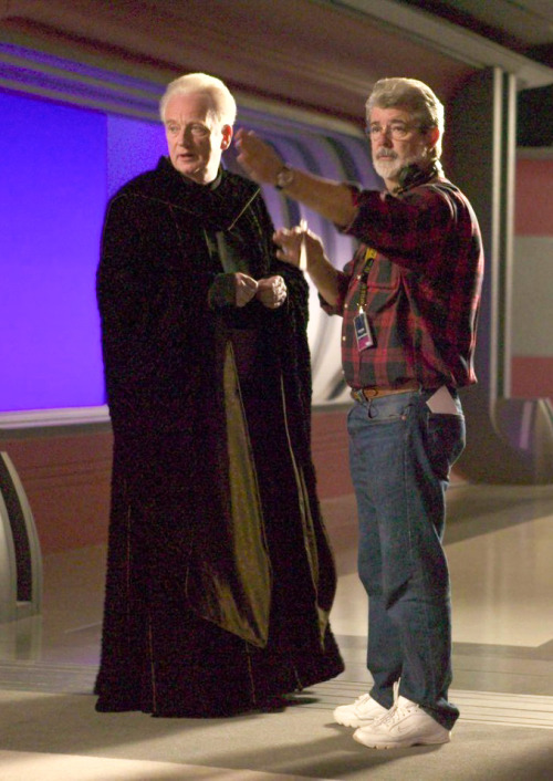 filmhall:Ian McDiarmid& George Lucason the set of...