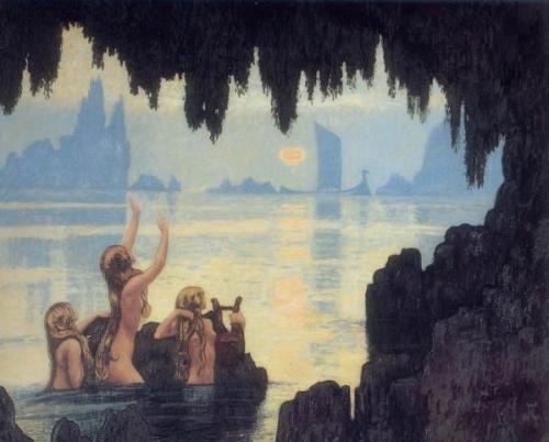 ladytedra:“Mermaids” by Jean Francis Aubertin.