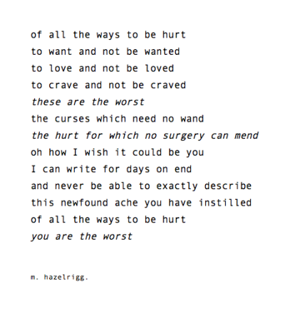 unrequited love poems