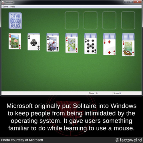 Microsoft Solitaire Windows operating system facts