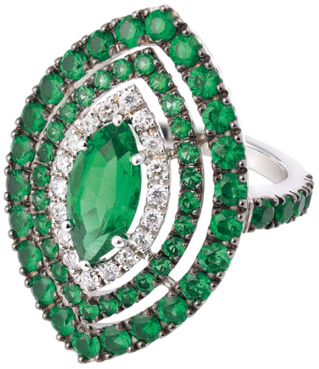 Diamonds in the Library — Gemfields’ Svetla ring with a 3.97ct emerald ...
