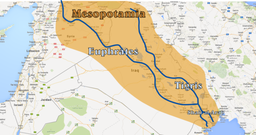 Tigris And Euphrates River Basins Elevation