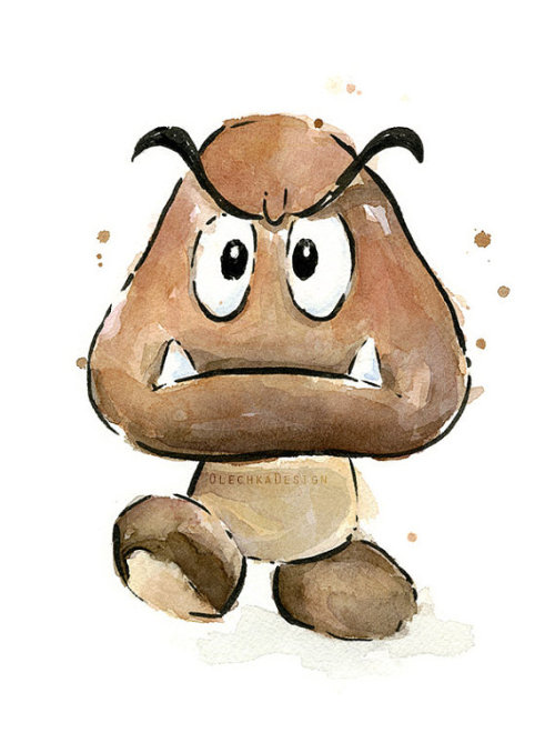 retrogamingblog:Super Mario Watercolors made by...