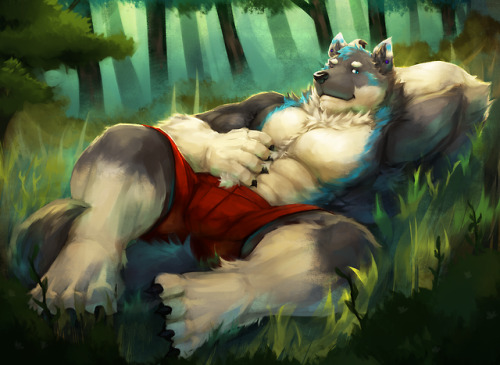 Commission done for thtleafy1 of his canine, relaxing...