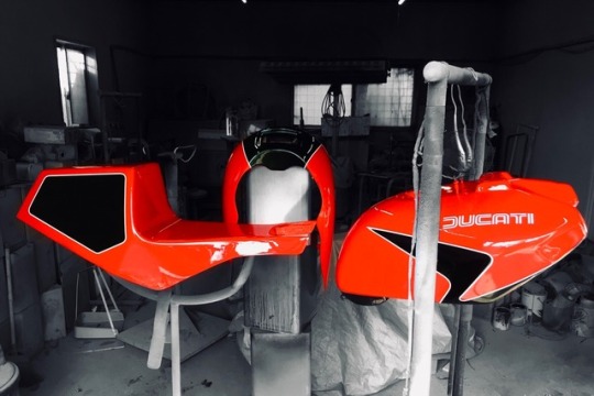 DUCATI : red and dark dark green