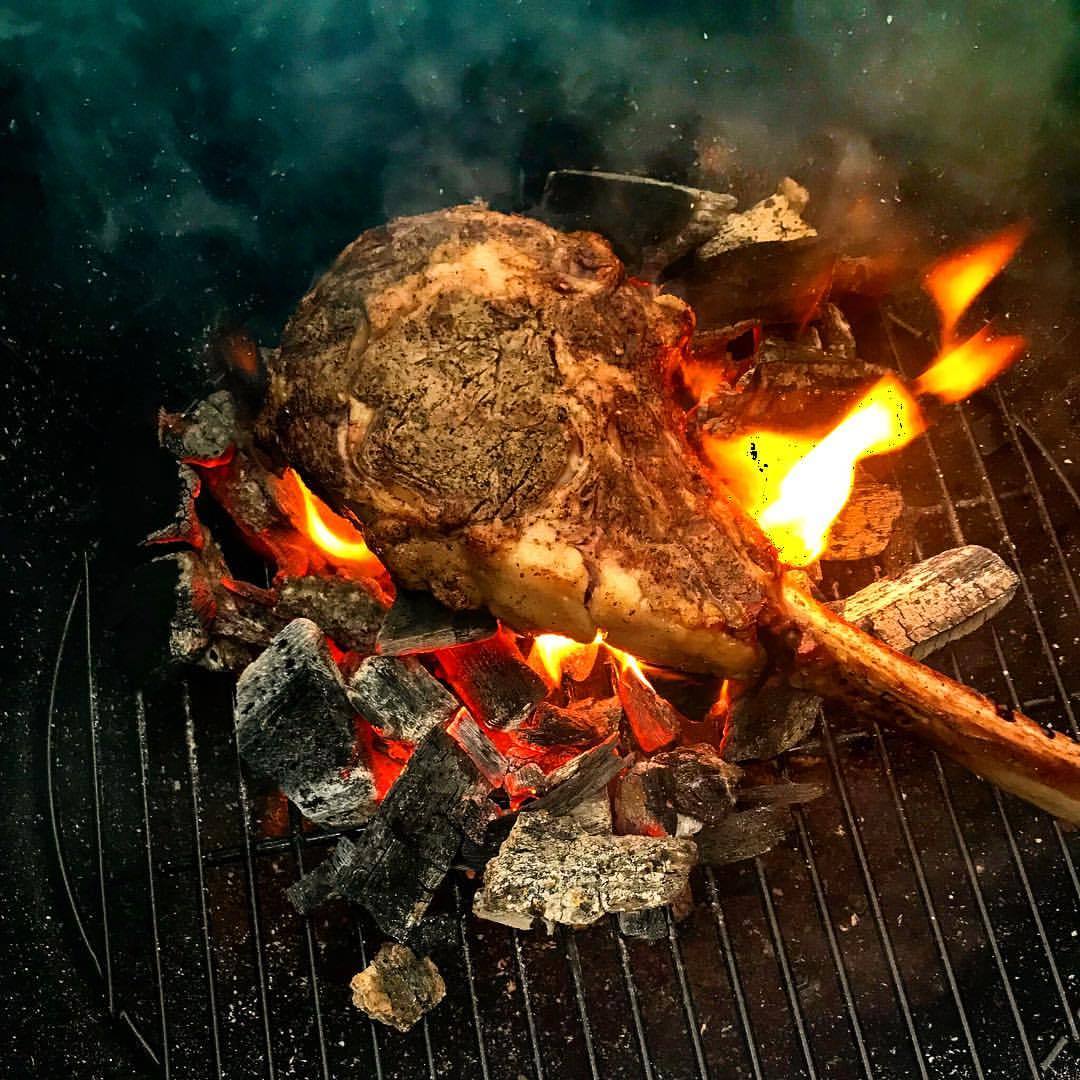 Dirty Whole Fitness — Cooked Tomahawk steaks caveman style this weekend....