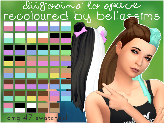 sims 4 split dye hair cc maxis match