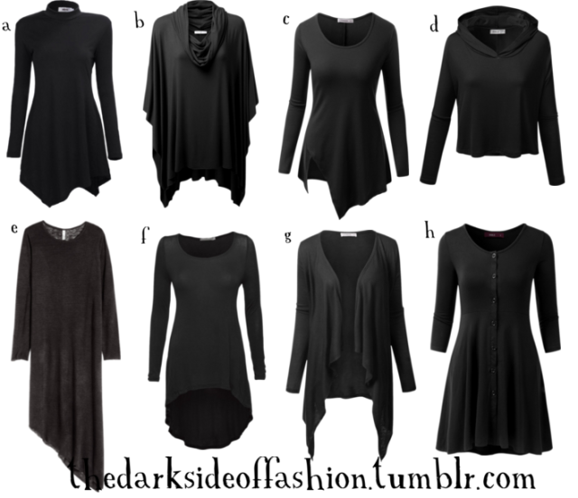 Dark Fashion — Basic Essentials a $19.99 / b $17.99 / c $14.99