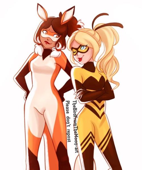 thebirdfromthemoon-art:Some Queen Bee and Volpina doodle i’ve...