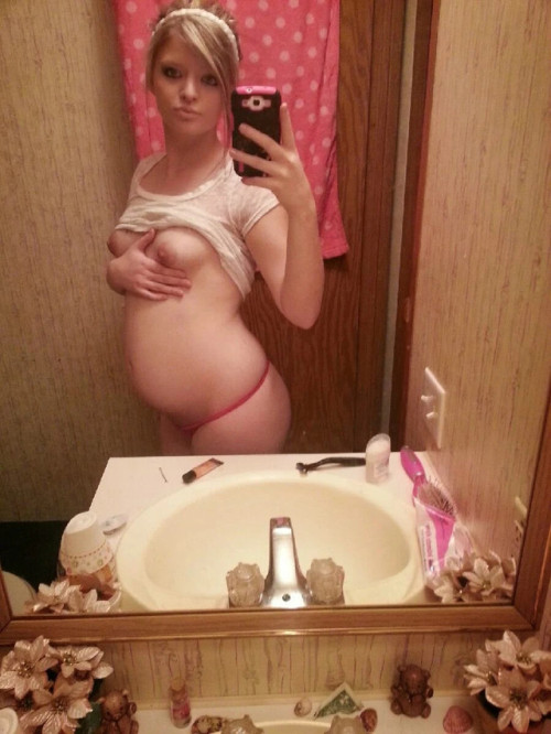 @Pregnant amateur with small tits