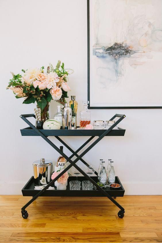 How to Style a Bar Cart #”barcartdiy”