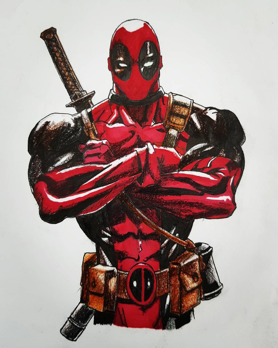 Hello Francis #dailysketch #deadpool #color 