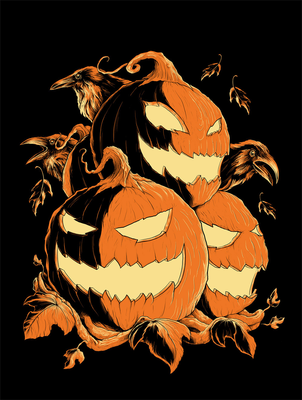 “Haunted Harvest 3“ limited edition shirts and screen prints by Matthew Johnson. Available at www.seventhink.com. Follow Matthew on: Facebook | Instagram | Tumblr | Twitter