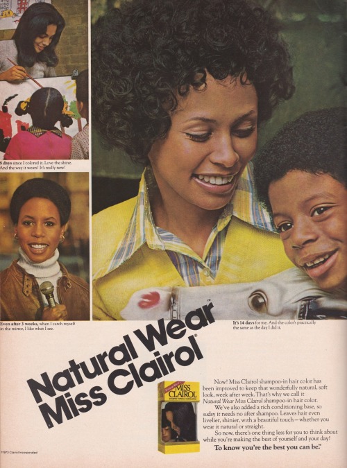 milkandheavysugar:Vintage Black Beauty Advertisements 60s-70s