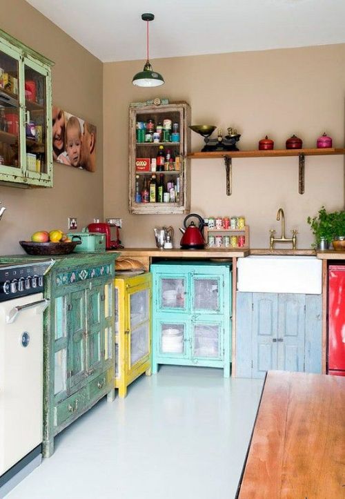 Mismatch Your Kitchen Cabinets Home Garden Design Ideas Articles