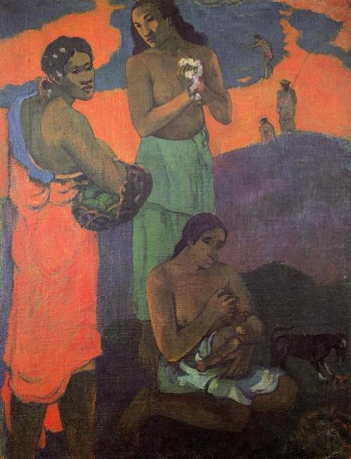 artist-gauguin:Maternity (Three Women on the Seashore), 1899,...