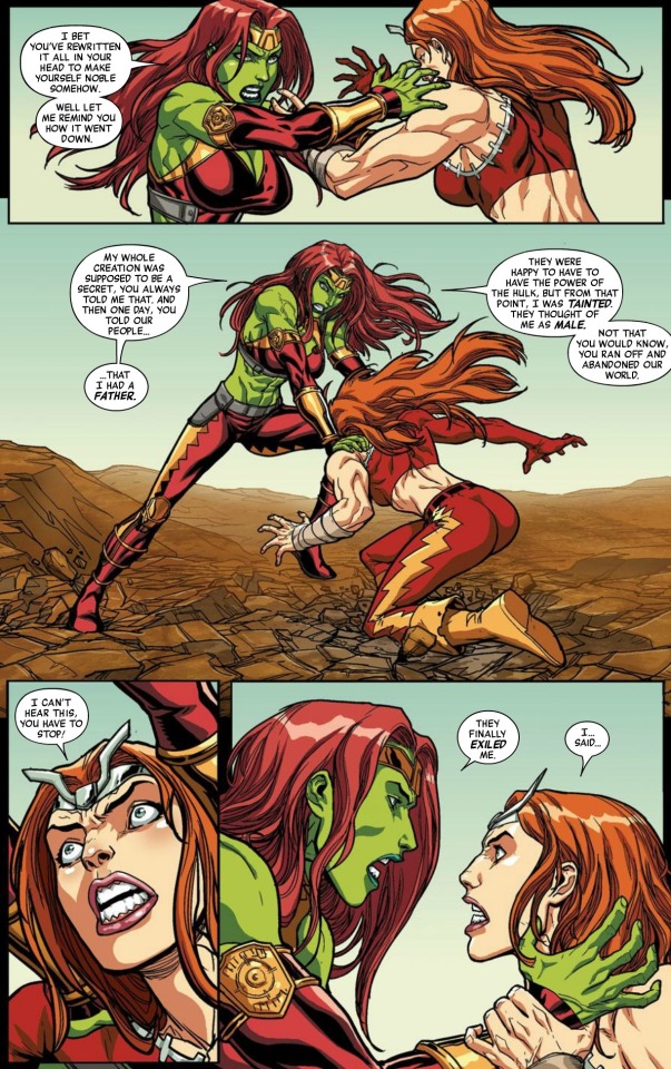 She-Hulk (Lyra) vs. Thundra. [from Savage...