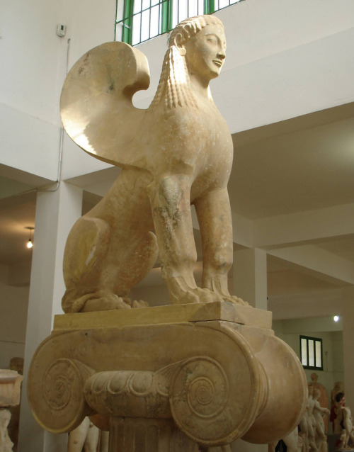 classicalmonuments:Sphinx Column of CyreneCyrene, Libya~550...