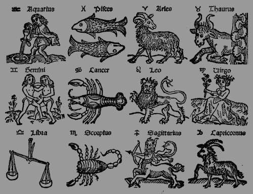 chaosophia218:Signs of the Zodiac, 16th century.