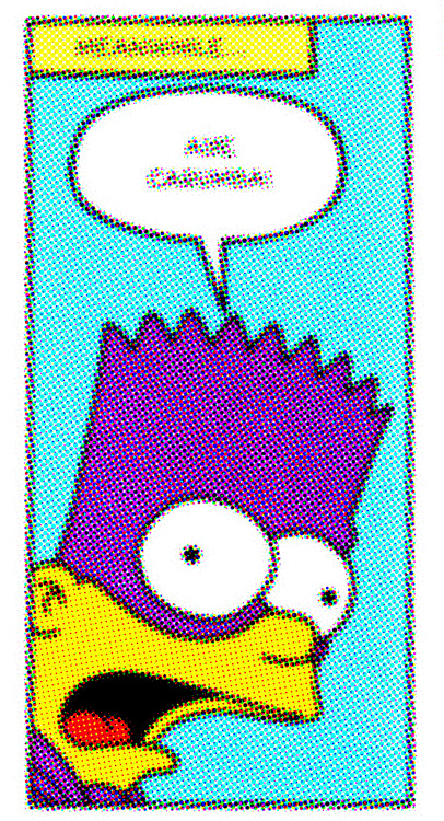 aye carumba! bart simpsons color halftone