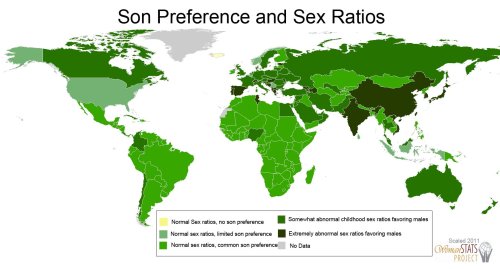 Son Preference And Sex Ratios Across The World Maps On The Web 3379