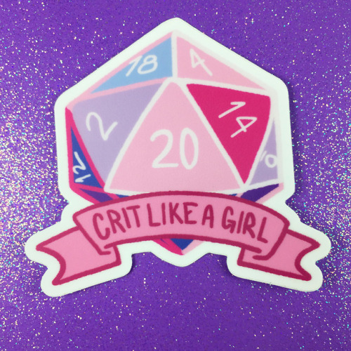 starstarparty:Crit Like A Girl! I love DnD, so I made this...