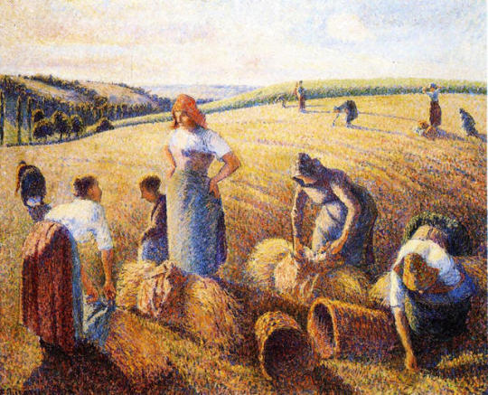 The Gleaners, Camille Pissarro Medium: oil,canvas https://www.wikiart.org/en/camille-pissarro/the-gleaners-1889