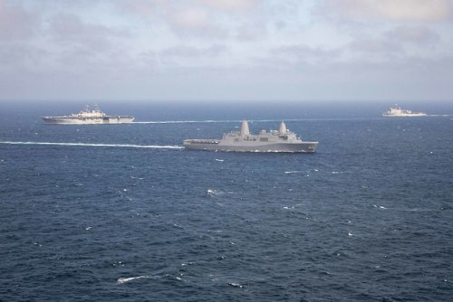 The Kearsarge Ready Group (ARG) transiting the Atlantic Ocean...