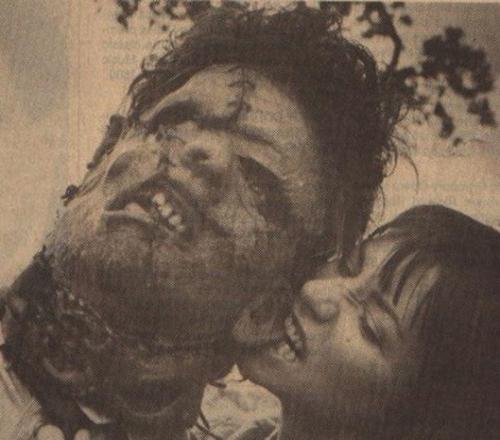 jasonfnsaint:
“ Bill Johnson as Leatherface and Caroline Williams as Stretch on the set of The Texas Chainsaw Massacre 2 (1986)
”